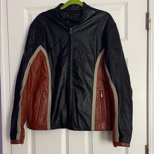 Vintage Wilson's Men's Leather M. Julian Motorcycle/Bomber Jacket Two Tone